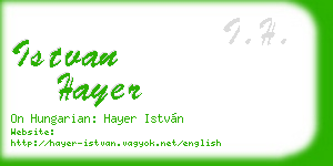 istvan hayer business card